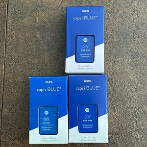 CapriBLUE Pura scent refills (unused):Volcano (1) and Bluejean (2) - total of 3